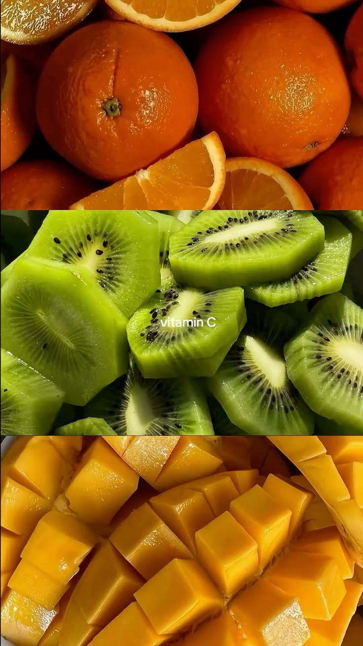 Frutas frescas ricas em vitamina C e vitalidade nutricional